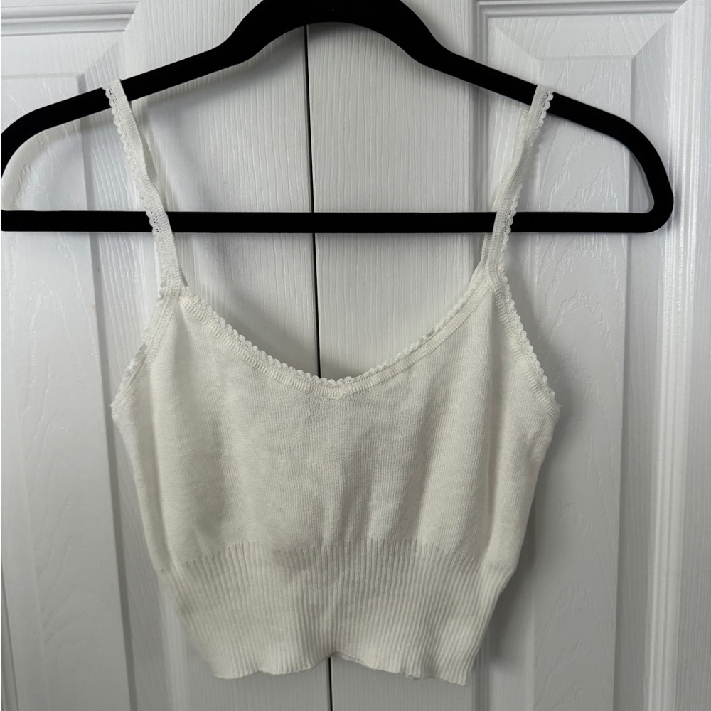 Brandy Melville White Knit Cami Top